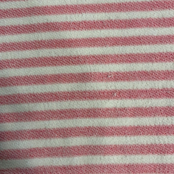 Aerie terry cloth inside out pink and white stripe sweater size large - Picture 4 of 8